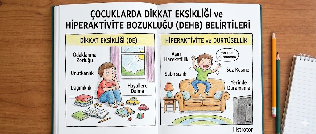 Çocuklarda Dikkat Eksikliği ve Hiperaktivite Bozukluğu (DEHB) Belirtileri